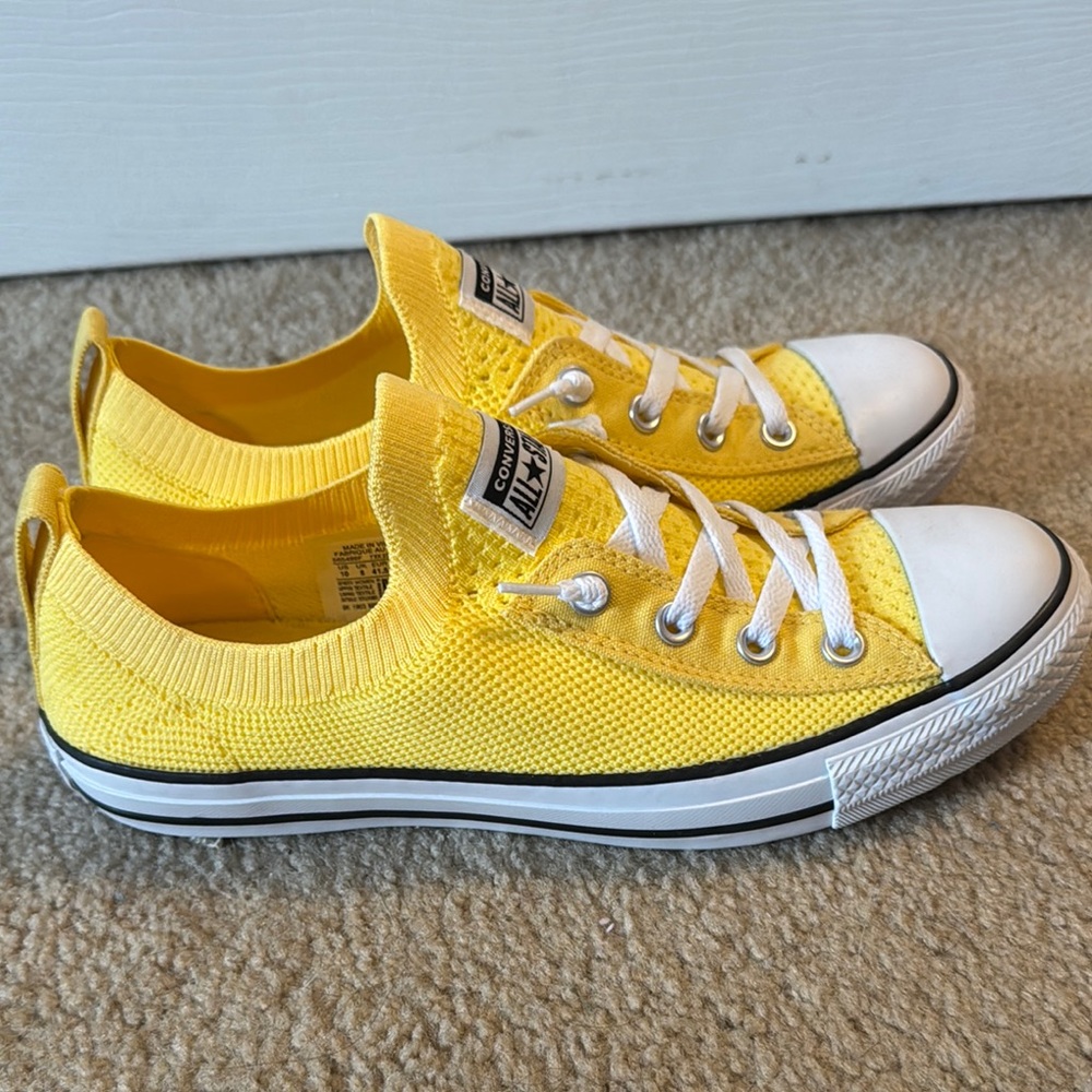 Converse Women’s Bright Yellow Sneakers - Picture 3 of 6